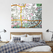 MANCHESTER, CT Vintag Map Leinwanddruck (Insitu (Schlafzimmer))