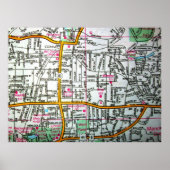 MANCHESTER, CT Vintag Map Poster (Vorne)