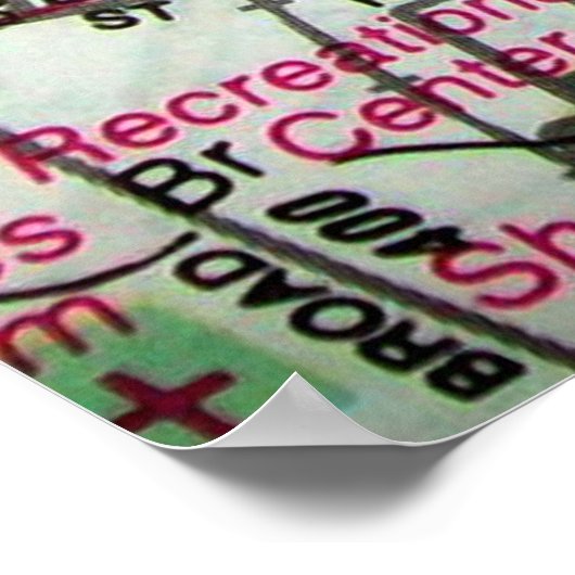 MANCHESTER, CT Vintag Map Poster (Ecke)