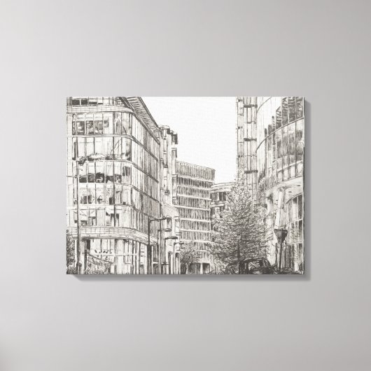 Manchester Deansgate Ansicht aus cafe.2010 Leinwanddruck (Vorderseite)