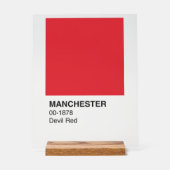 Manchester Devil Red - Clear Background Acrylschild (Vorderseite)