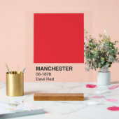 Manchester Devil Red - Clear Background Acrylschild (Hochzeit)