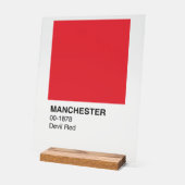 Manchester Devil Red - Clear Background Acrylschild (Winkel)