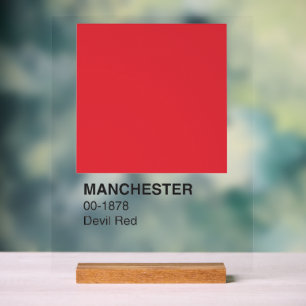 Manchester Devil Red - Clear Background Acrylschild
