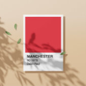 Manchester Devil Red - White Border Poster