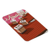 Manchester, England Cartoon Reiseplakat Magnet (Rechte Seite)