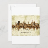 Manchester England Cityscape Einladungspostkarte (Vorne/Hinten)