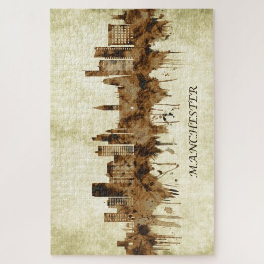 Manchester England Cityscape Puzzle (Vertikal)