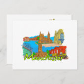 Manchester - England.png Postkarte (Vorne/Hinten)