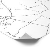 Manchester, England (schwarz auf weiß) Poster (Ecke)