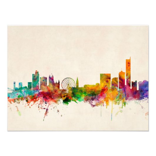Manchester England Skyline Cityscape Fotodruck (Vorne)