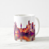 Manchester England Skyline Kaffeetasse (VorderseiteRechts)