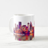 Manchester England Skyline Kaffeetasse (Vorderseite Links)