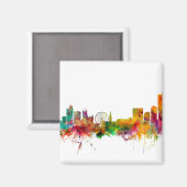 Manchester England Skyline Magnet (Vorderseite/Rückseite)