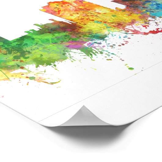 MANCHESTER ENGLAND SKYLINE POSTER (Ecke)