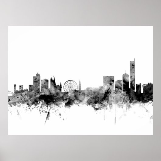 Manchester England Skyline Poster (Vorne)