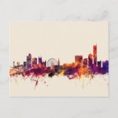 Manchester England Skyline Postkarte (Vorderseite)