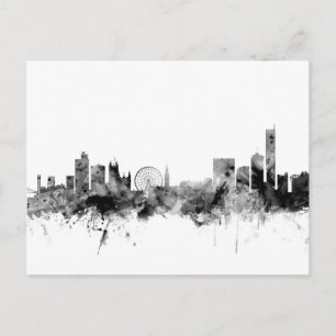 Manchester England Skyline Postkarte