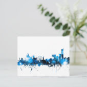Manchester England Skyline Postkarte (Stehend Vorderseite)