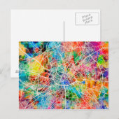 Manchester England Street City Map Postkarte (Vorne/Hinten)