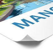 Manchester England Travel Print Poster (Ecke)