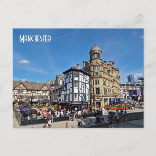 Manchester Exchange Square Postkarte (Vorderseite)