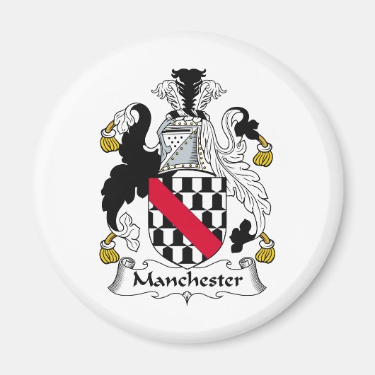 Manchester Familienwappen Magnet (Vorne)