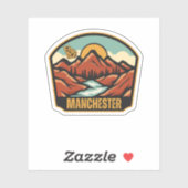 Manchester, Georgien Aufkleber (Blatt)