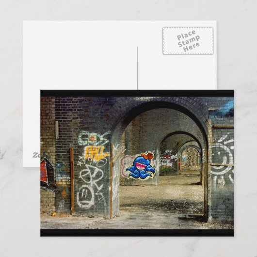 Manchester Graffiti Postkarte (Vorne/Hinten)