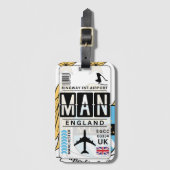 Manchester Luggage Tag Gepäckanhänger (Vorderseite Vertikal)