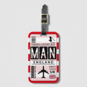 Manchester MAN Luggage Tag Gepäckanhänger (Vorderseite Vertikal)