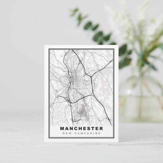 Manchester Map Postkarte (Stehend Vorderseite)
