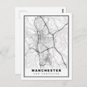 Manchester Map Postkarte (Vorne/Hinten)