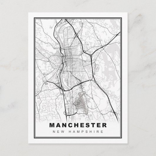 Manchester Map Postkarte (Vorderseite)