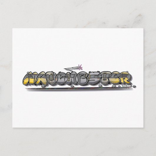 Manchester metrolink graffiti postkarte (Vorderseite)