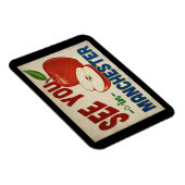 Manchester New Hampshire Apple - Vintage Travel Magnet (Rechte Seite)