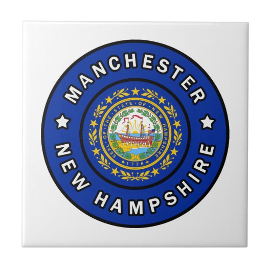 Manchester New Hampshire Fliese (Vorderseite)