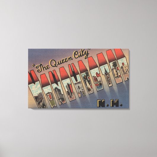 Manchester, New Hampshire - Große Briefszenen Leinwanddruck (Vorderseite)