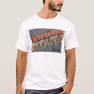 Manchester, New Hampshire - große Buchstabe-Szene T-Shirt
