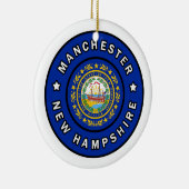 Manchester New Hampshire Keramik Ornament (Rechts)