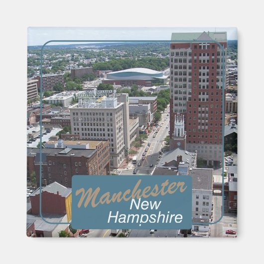Manchester New Hampshire Travel Foto Magnete Magnet (Vorne)