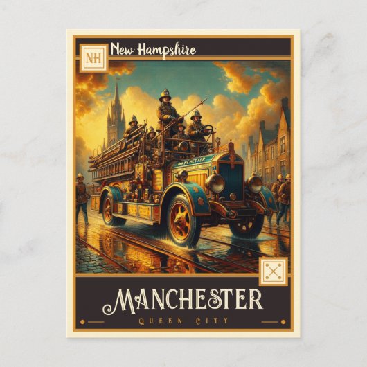 Manchester, New Hampshire | VINTAG Postkarte (Vorderseite)