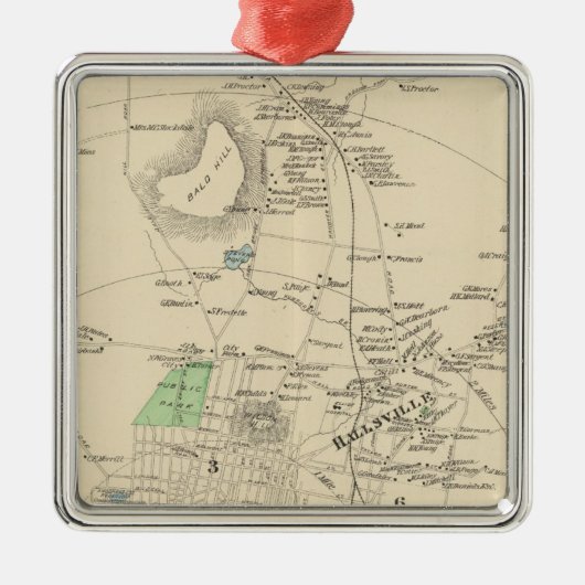 Manchester, NH-Stadt, Stadt Silbernes Ornament (Vorne)