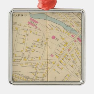 Manchester, NH, W Manchester, Bezirk 8 Silbernes Ornament