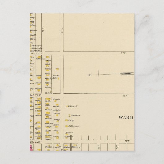 Manchester, NH, Ward 6 Postkarte (Vorderseite)