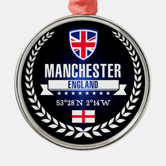 Manchester Ornament Aus Metall (Vorne)