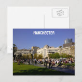 Manchester Piccadily Gardens Postkarte (Vorne/Hinten)