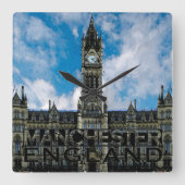 Manchester Quadratische Wanduhr (Vorderseite)