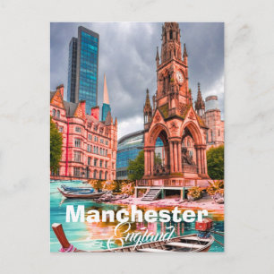 Manchester Reise Postkarten Kunst, Manchester Reis