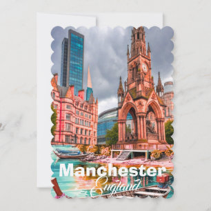Manchester Reise Postkarten Kunst, Manchester Reis